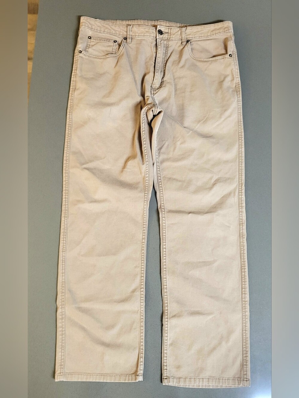 Magellan Outdoors Men's Straight Fit Khaki Chinos - Light Tan